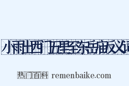 小雨出西门五里至东岳庙反义词是什么意思的图片